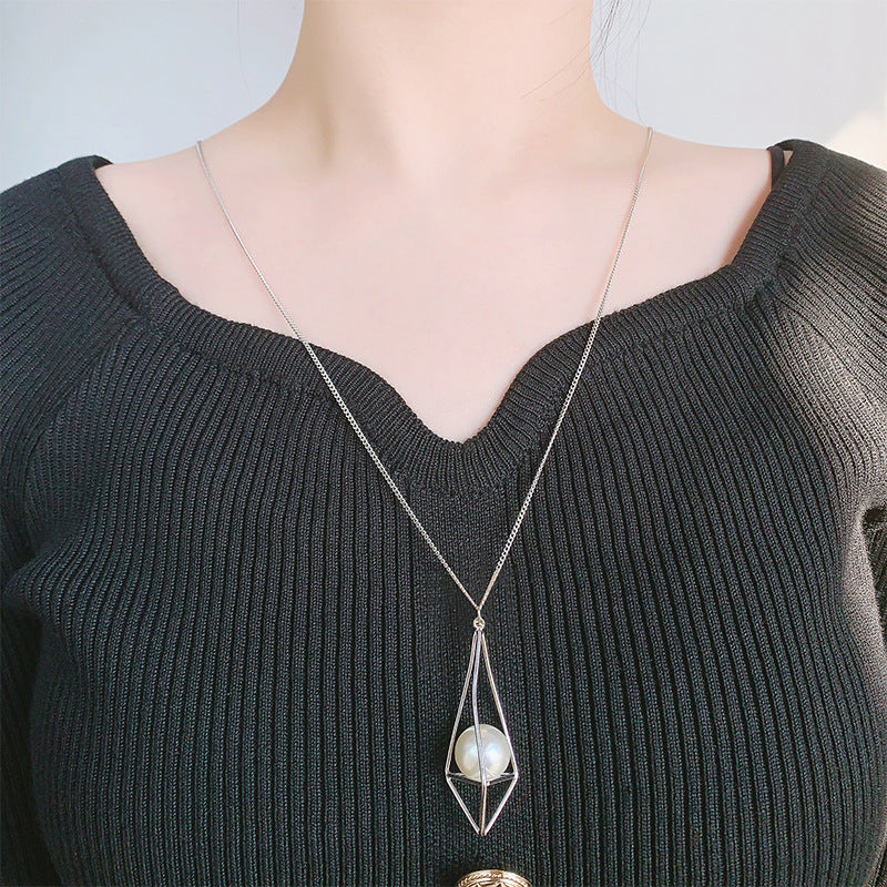 Handgefertigte Vintage Perlen Halskette