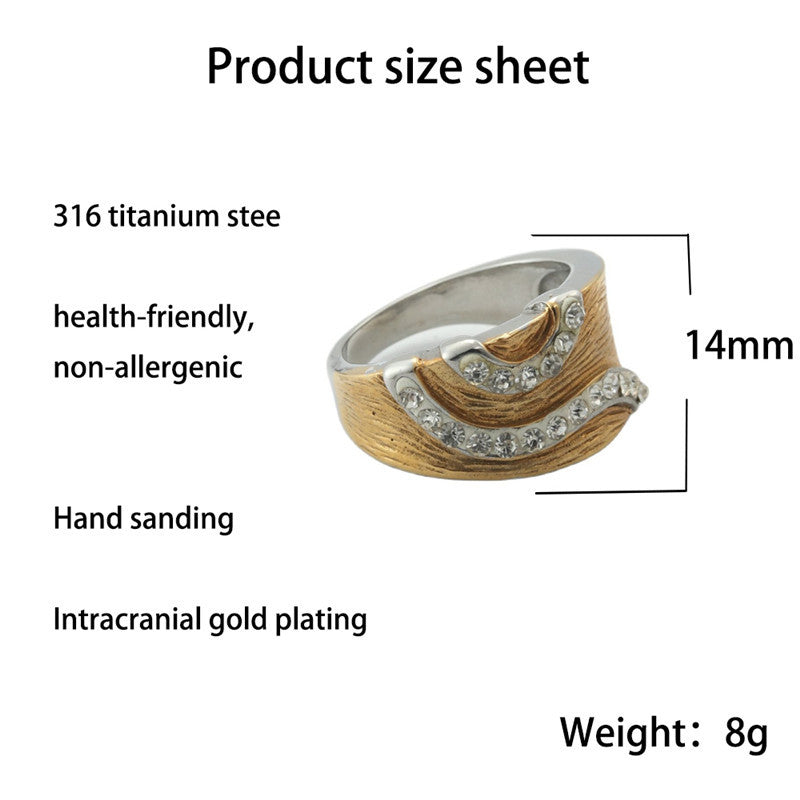 Zarte handwerkliche Gold Ring