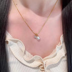 Handgefertigte Vintage Perlen Halskette