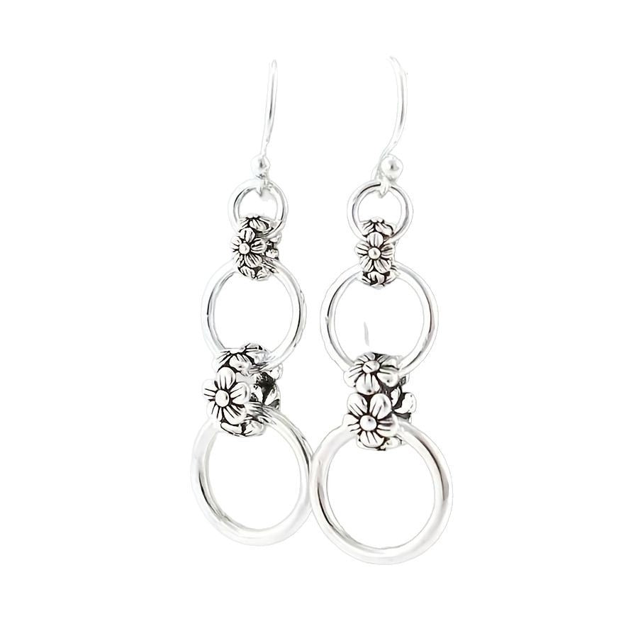 Zarte handwerkliche Silber Ohrring