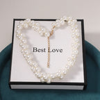 Zarte handwerkliche Perlen Halskette