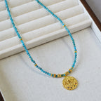 Zarte handwerkliche Gold Halskette