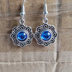 Zarte handwerkliche Silber Ohrring