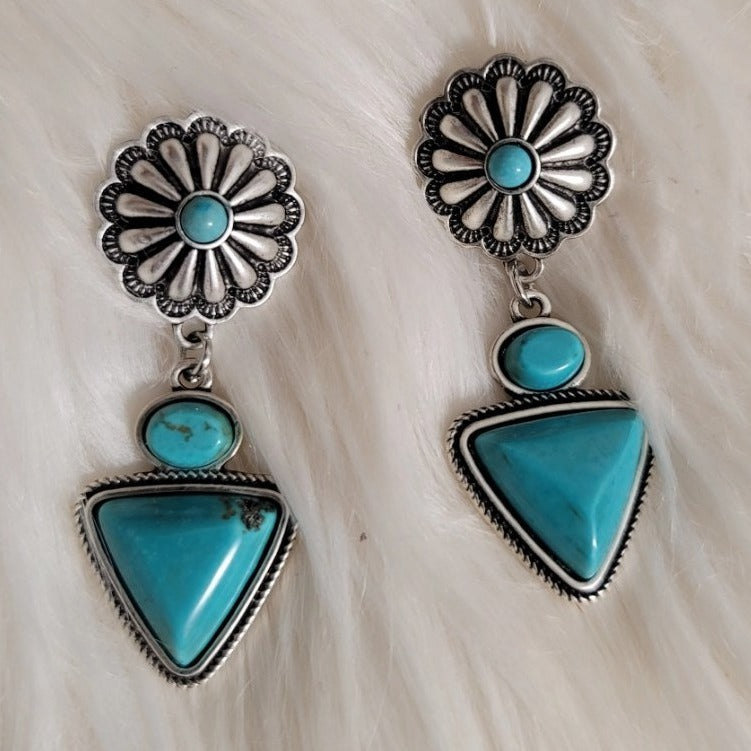 Handgefertigte Vintage Silber Ohrring