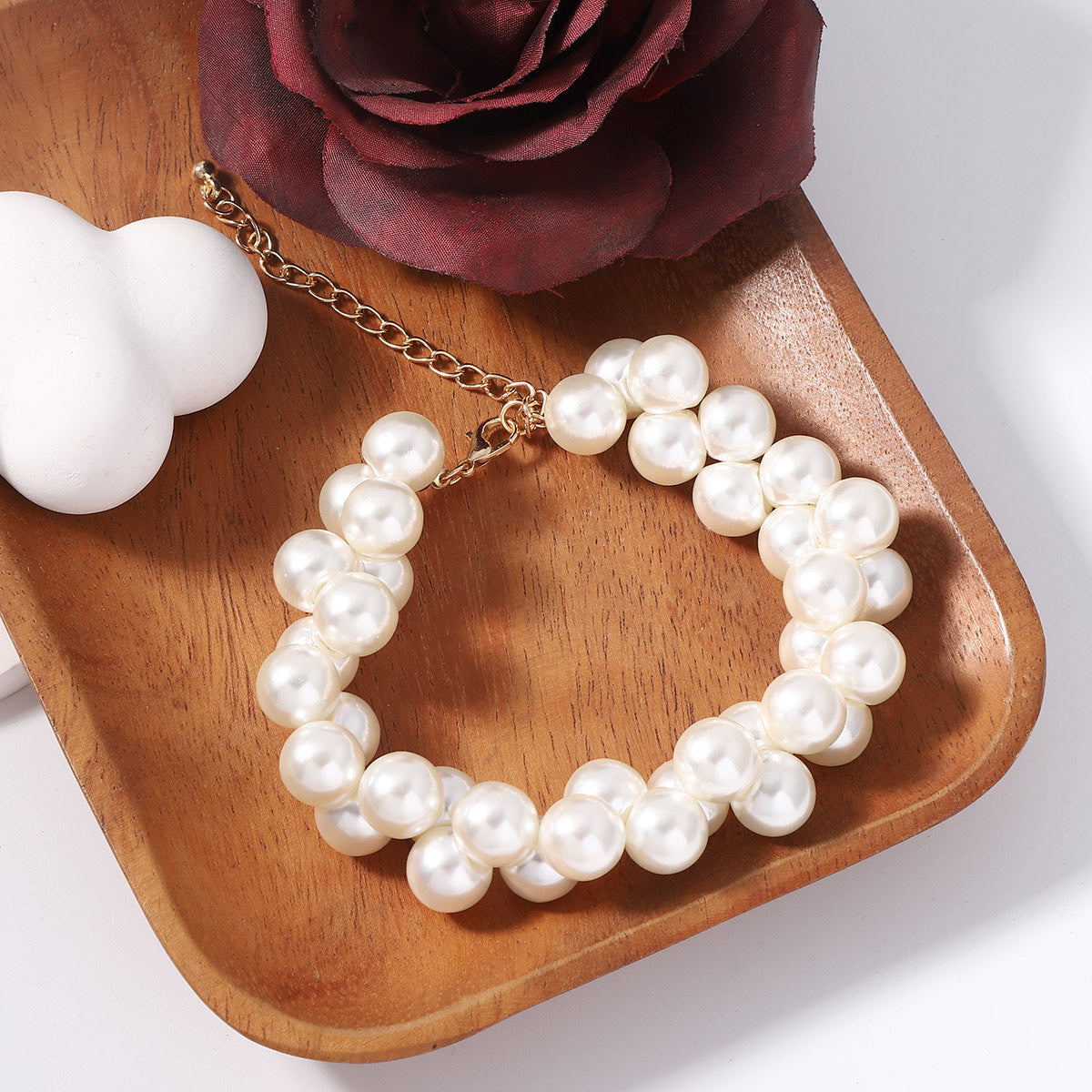 Zarte handwerkliche Perlen Halskette