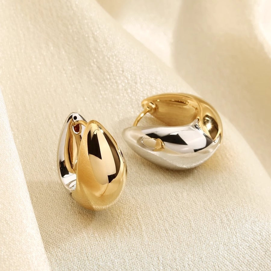 Zarte handwerkliche Gold Ohrring