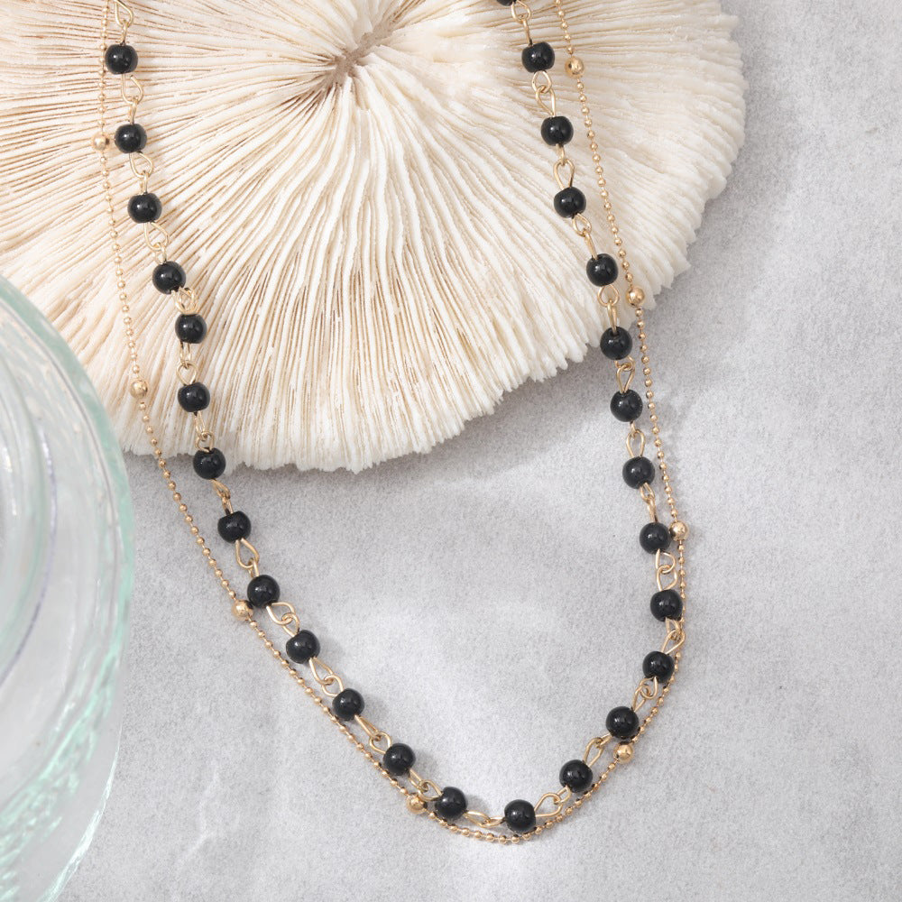 Zarte handwerkliche Gold Halskette