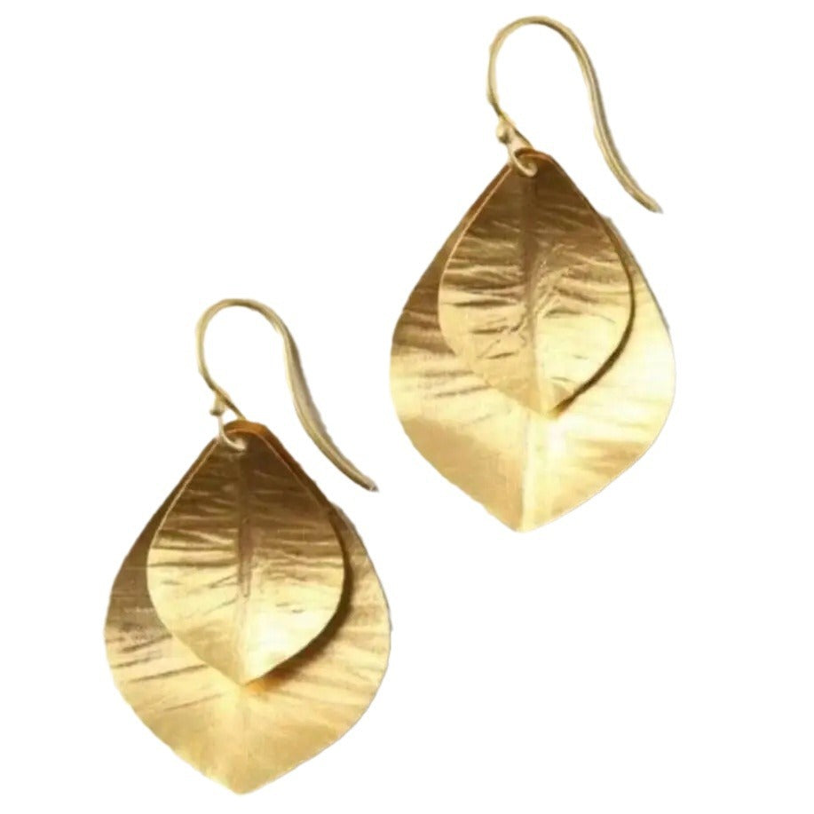 Zarte handwerkliche Gold Ohrring