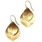 Zarte handwerkliche Gold Ohrring