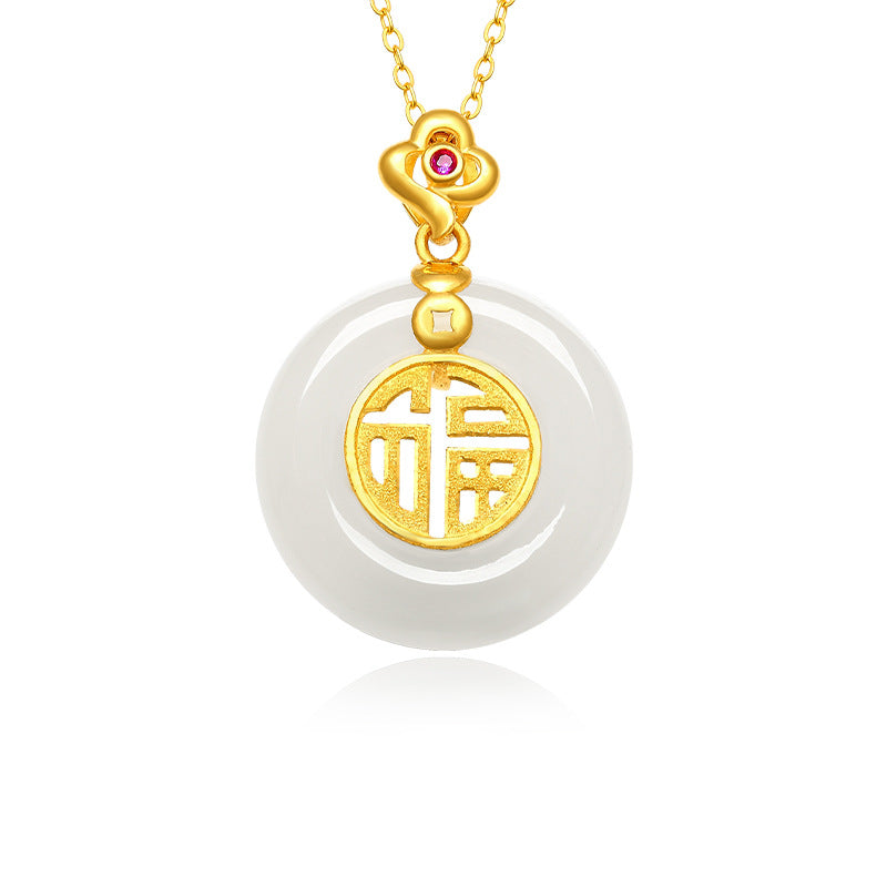 Schöne Gold Halskette mit einzigartigem Stil