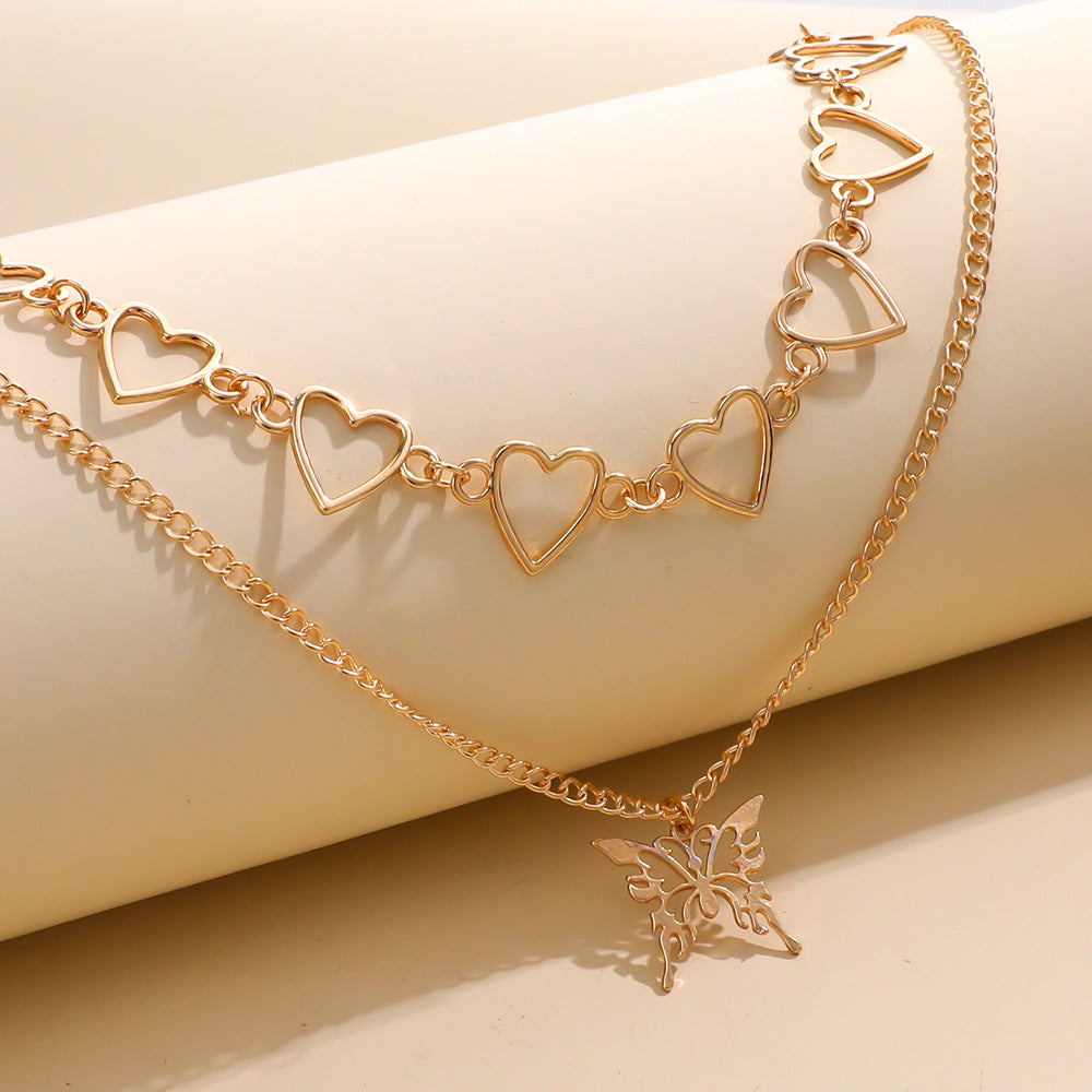 Zarte handwerkliche Gold Halskette