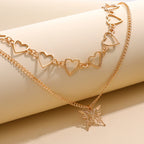 Zarte handwerkliche Gold Halskette