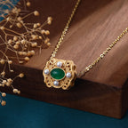 Zarte handwerkliche Gold Halskette