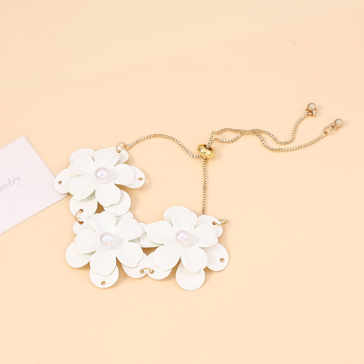 Zarte handwerkliche Perlen Halskette