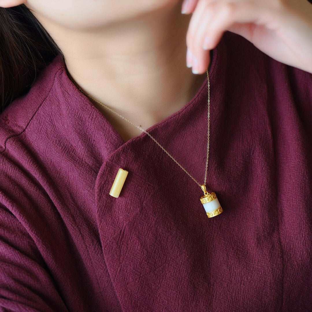 Zarte handwerkliche Gold Halskette