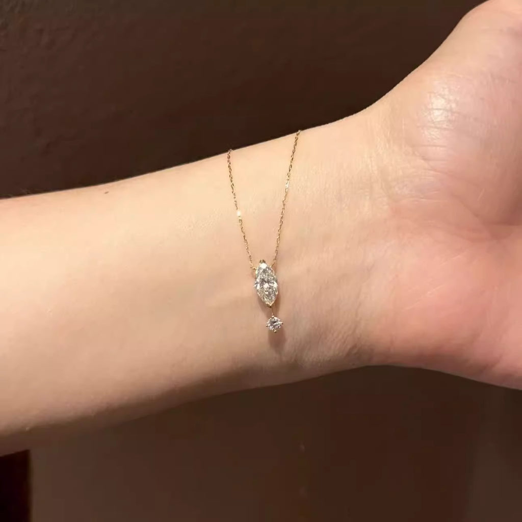 Handgefertigte Vintage Gold Halskette