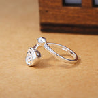 Zarte handwerkliche Silber Ring