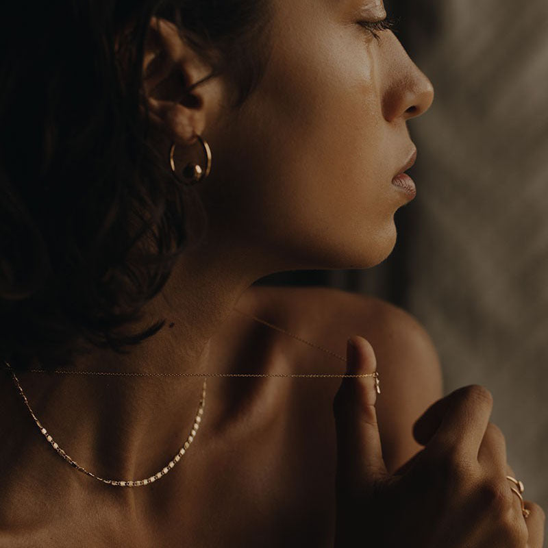 Romantische Gold Halskette für besondere Momente