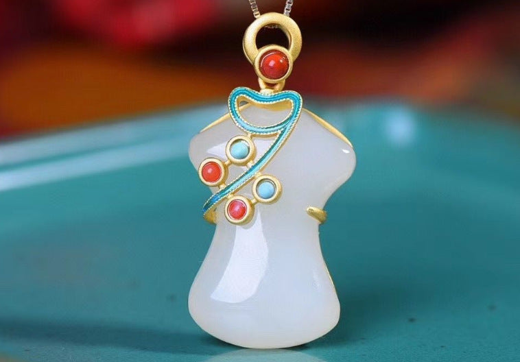 Zarte handwerkliche Silber Halskette