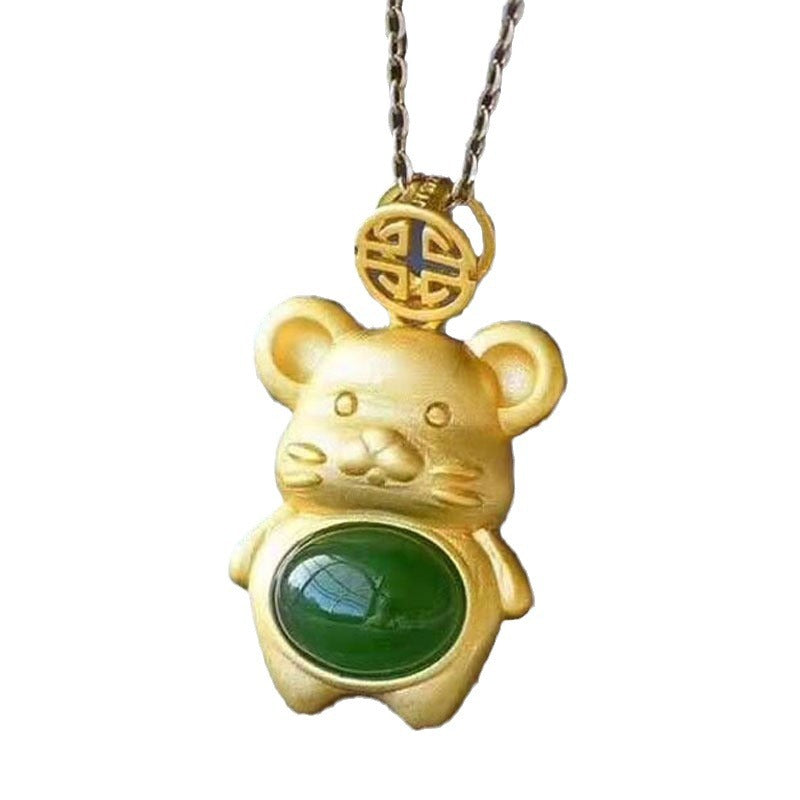 Zarte handwerkliche Gold Halskette