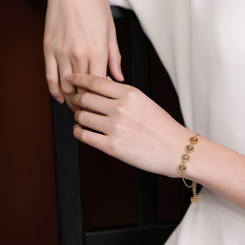 Zarte handwerkliche Gold Armband