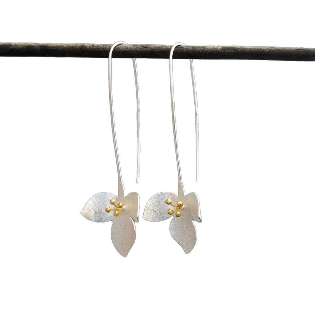 Zarte handwerkliche Silber Ohrring