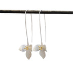 Zarte handwerkliche Silber Ohrring