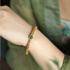 Zarte handwerkliche Gold Armband