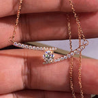 Schöne Gold Halskette mit einzigartigem Stil