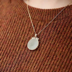 Zarte handwerkliche Silber Halskette