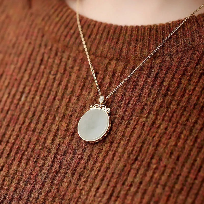 Zarte handwerkliche Silber Halskette