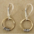 Zarte handwerkliche Gold Ohrring