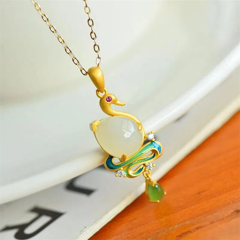 Zarte handwerkliche Silber Halskette