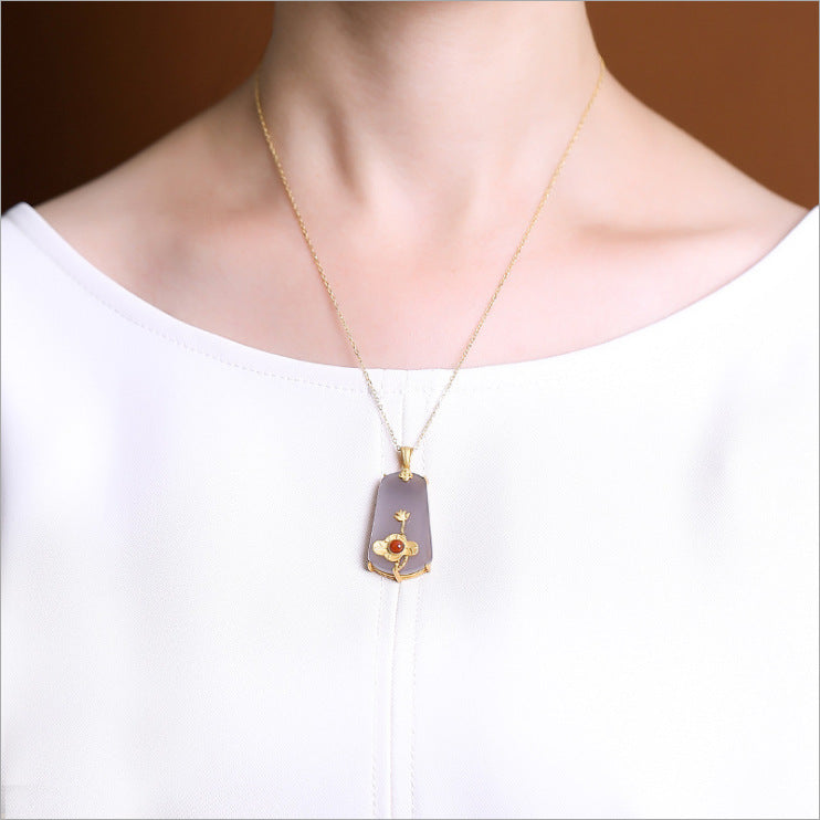 Zarte handwerkliche Gold Halskette