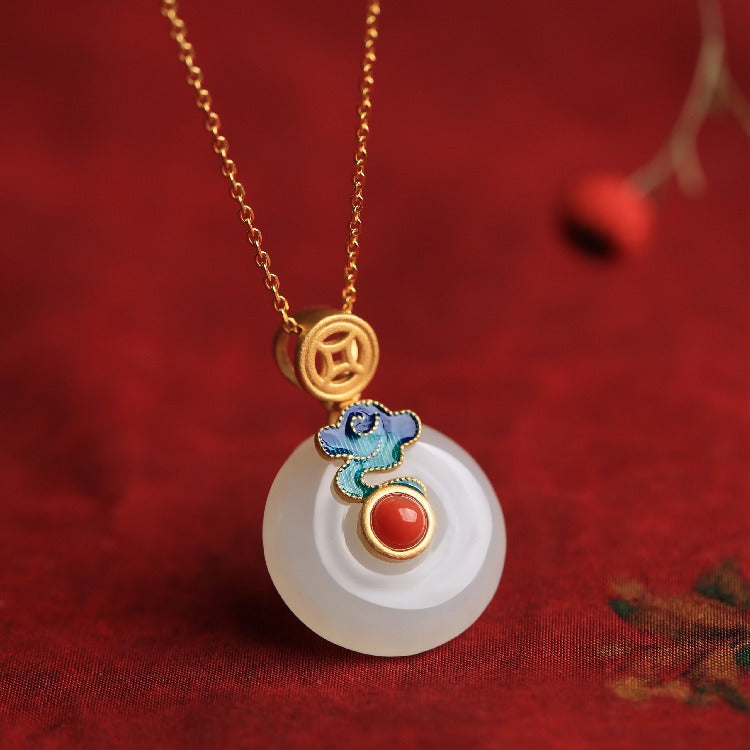 Zarte handwerkliche Gold Halskette