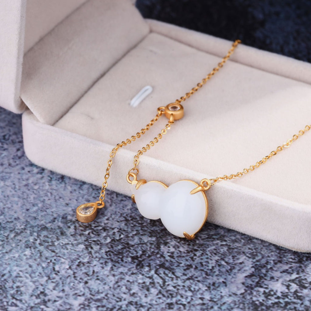 Zarte handwerkliche Gold Halskette