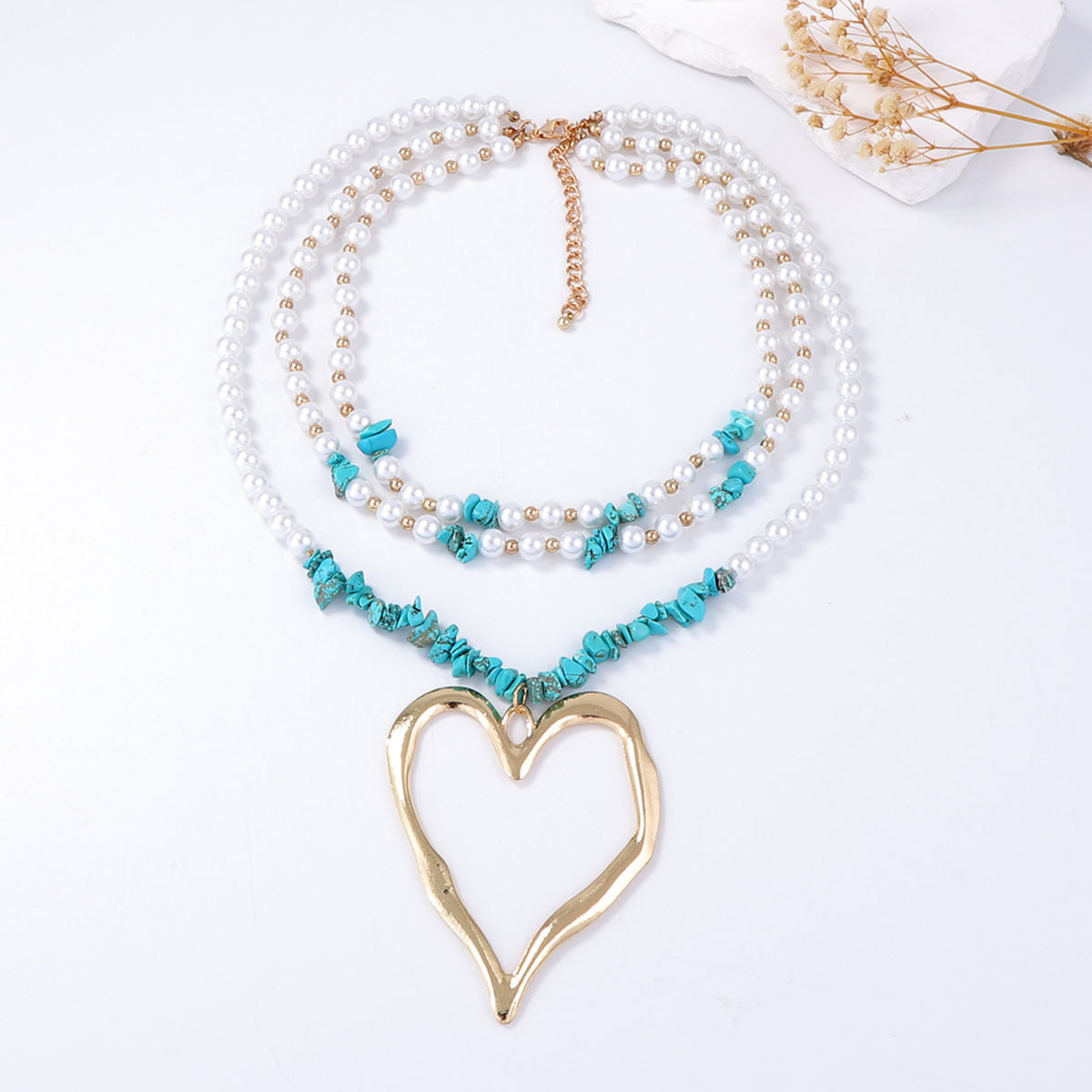 Zarte handwerkliche Perlen Halskette