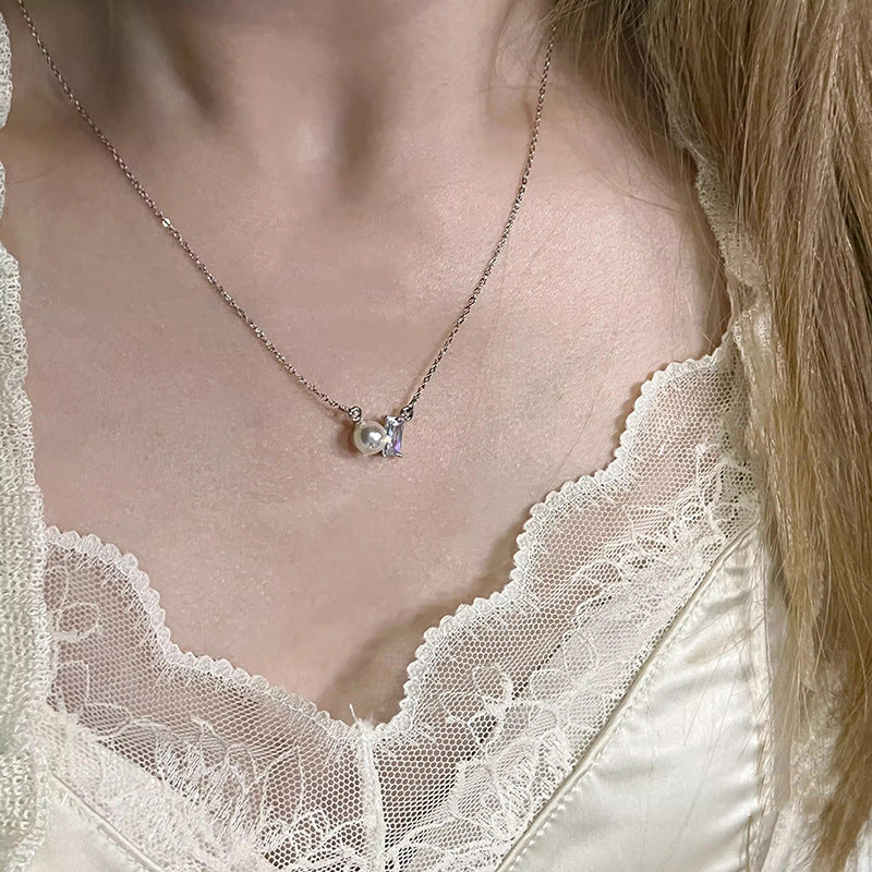 Handgefertigte Vintage Perlen Halskette