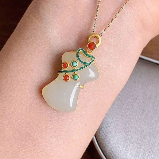 Zarte handwerkliche Silber Halskette