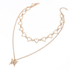 Zarte handwerkliche Gold Halskette