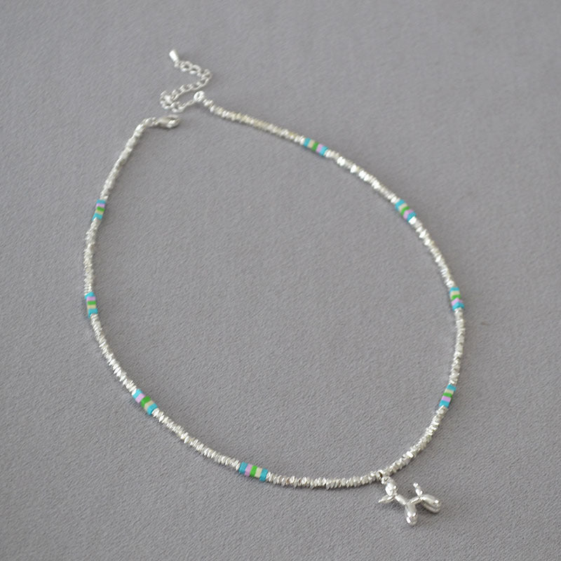 Schöne Silber Halskette mit einzigartigem Stil