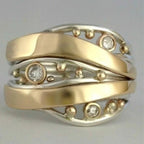 Zarte handwerkliche Gold Ring