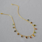 Zarte handwerkliche Gold Halskette