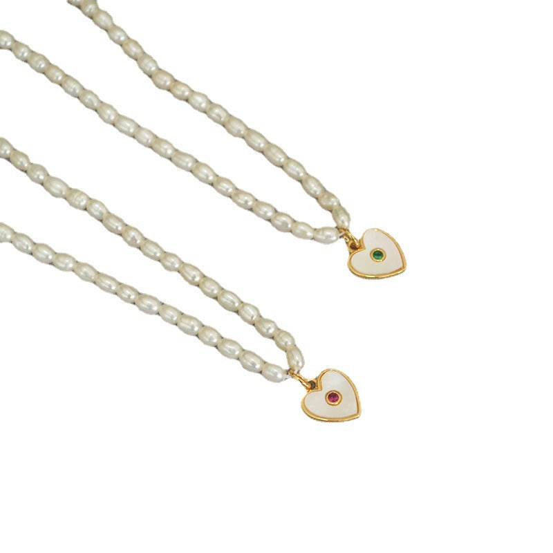 Zarte handwerkliche Perlen Halskette