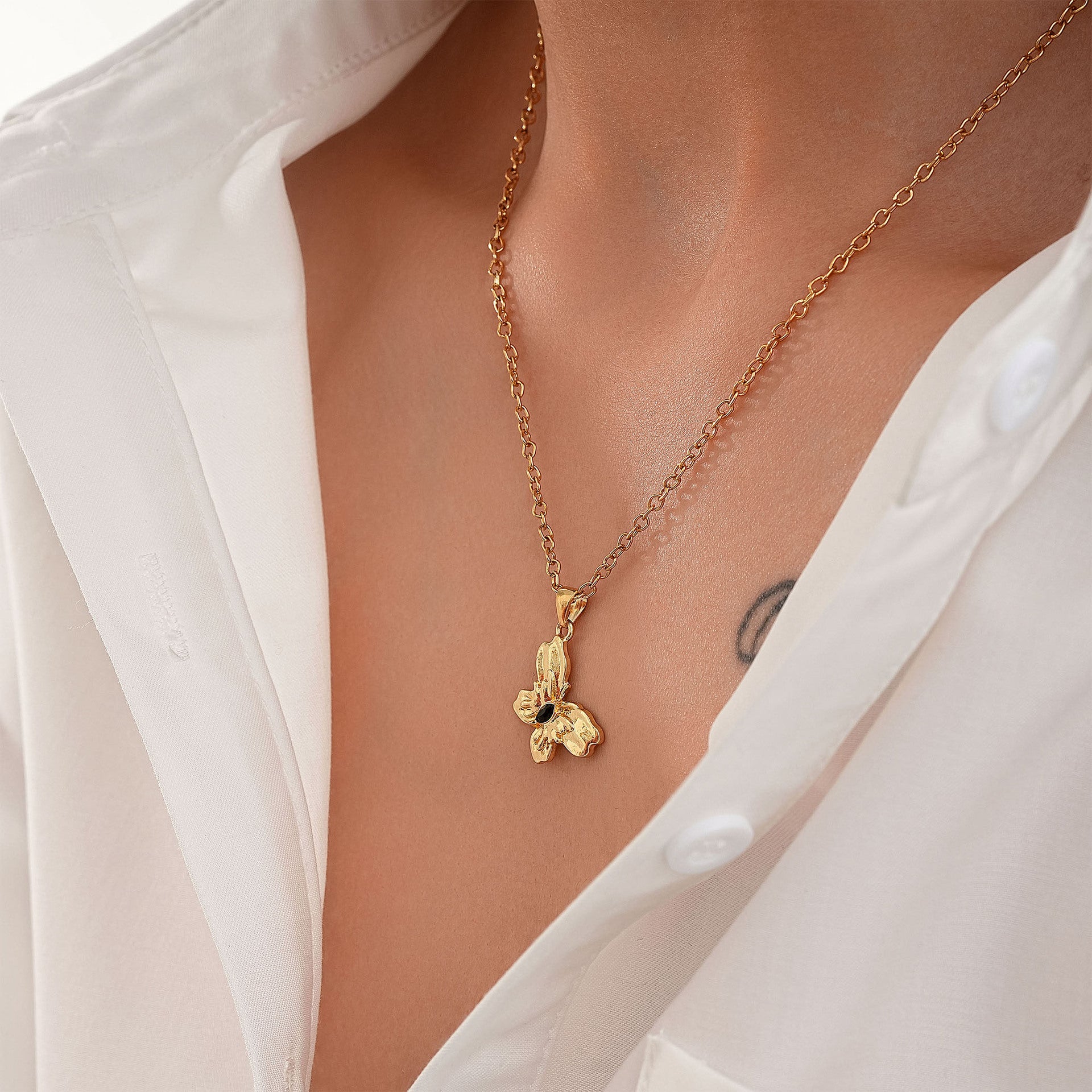 Romantische Gold Halskette für besondere Momente