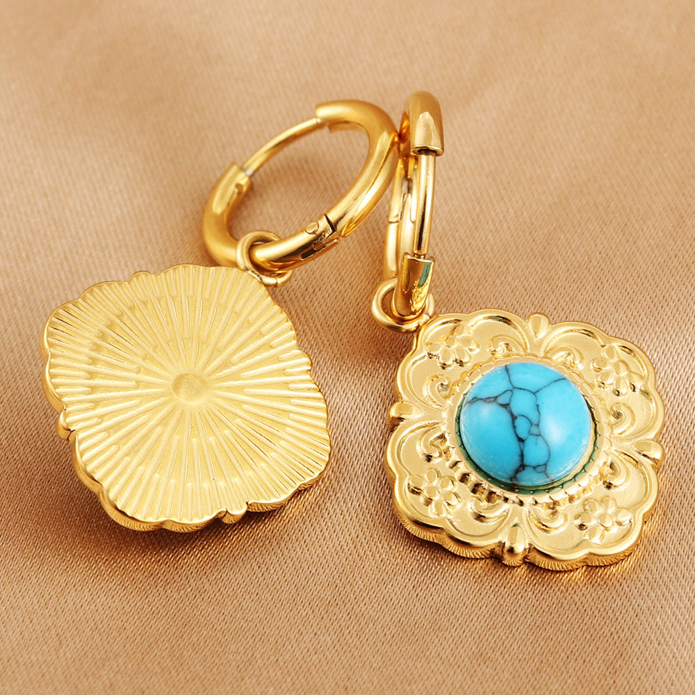 Handgefertigte Vintage Gold Ohrring