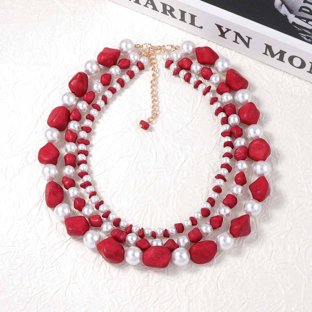 Zarte handwerkliche Perlen Halskette