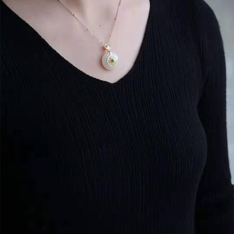 Zarte handwerkliche Gold Halskette