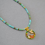 Zarte handwerkliche Gold Halskette