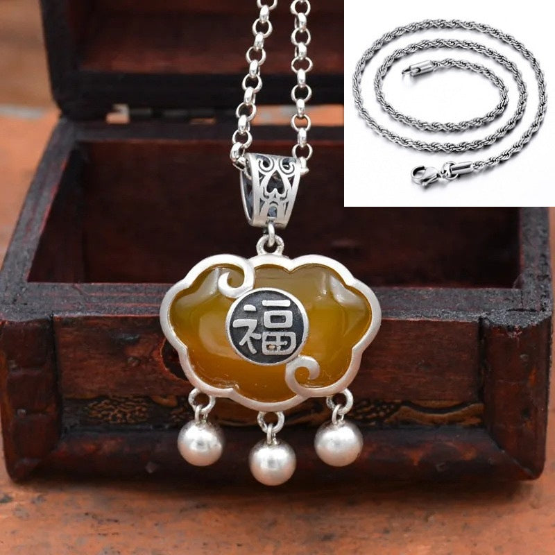 Zarte handwerkliche Silber Halskette